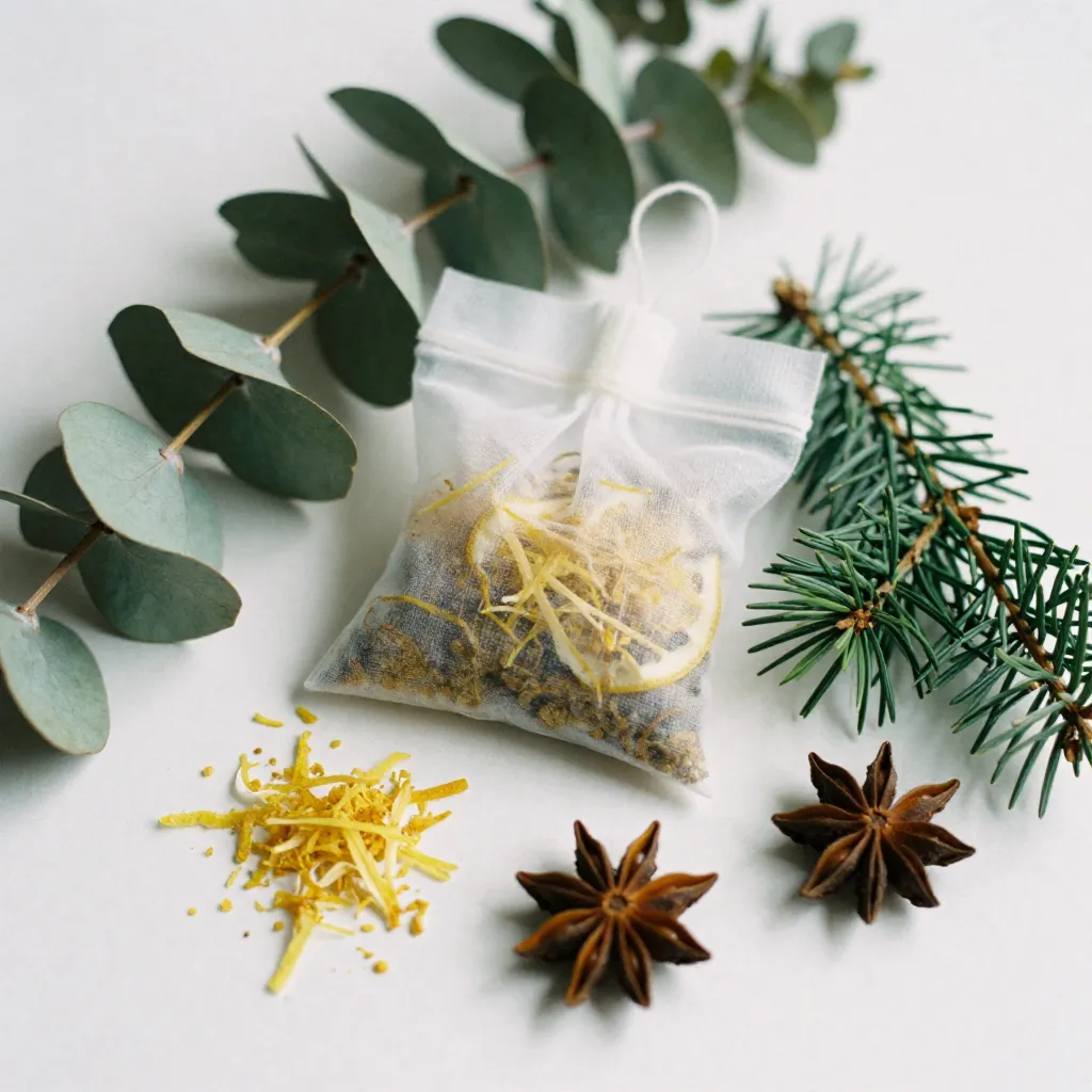 Dried eucalyptus and botanical elements