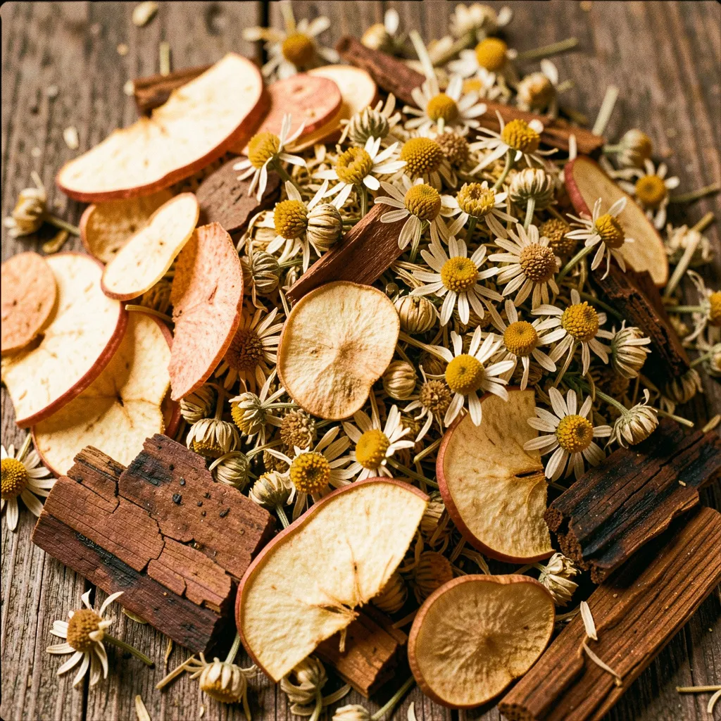 Warm mix of dried citrus and botanicals