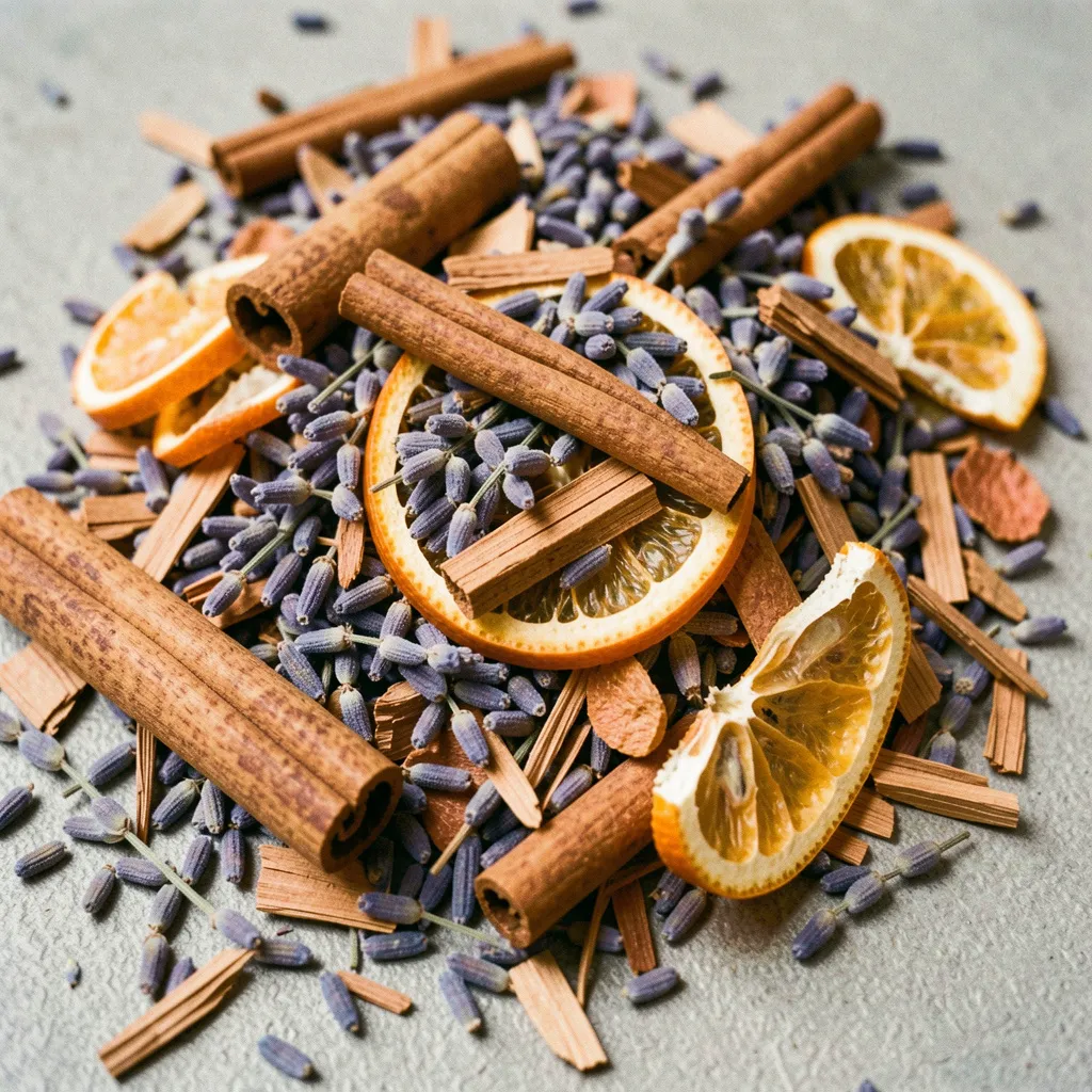 Dried lavender and orange peel mix